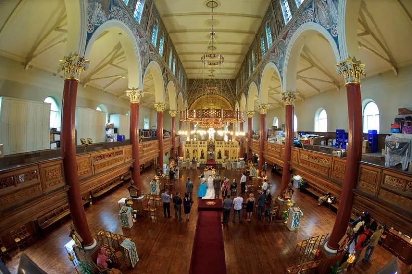 The Church of the Dormition and All Saints in London. Thanks to its founder, Metropolitan Anthony of Sourozh, Orthodoxy came to speak impeccable English.