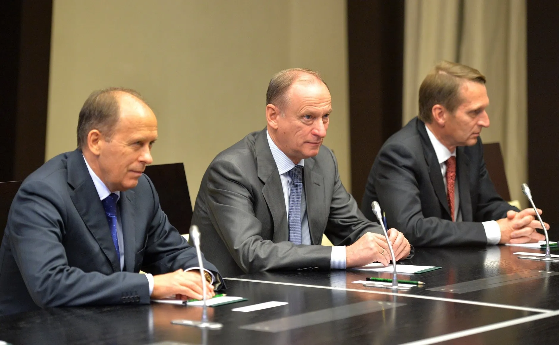 Alexander Bortnikov, Nikolai Patrushev and Sergei Naryshkin.